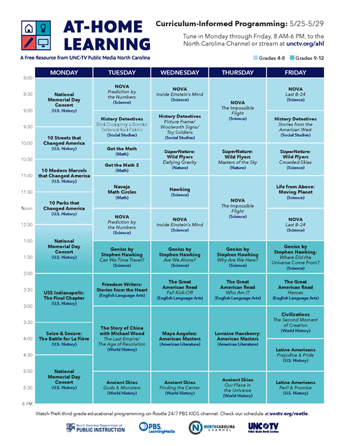 May 25-27 AHL Programming 